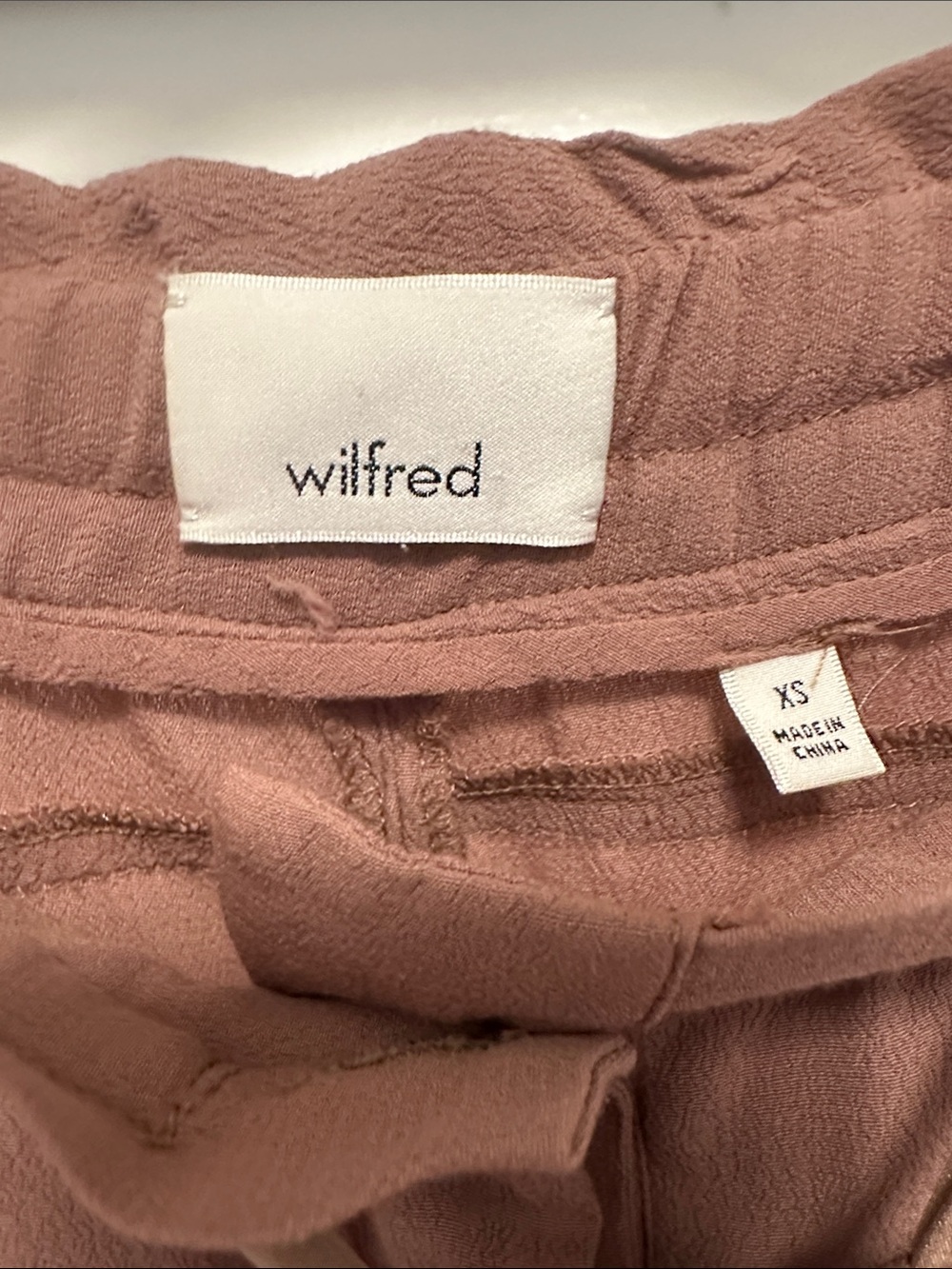 Wilfred Dusty Rose Drawstring Jogger Pants - Picture 2 of 6